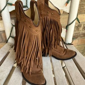 Old West fringe boots